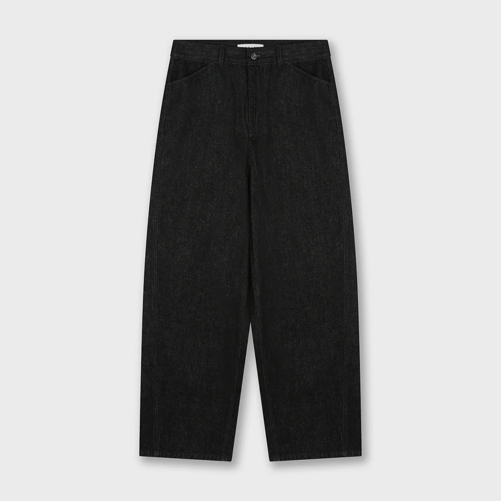 BALLOON FIT CURVED JEANS BLACK