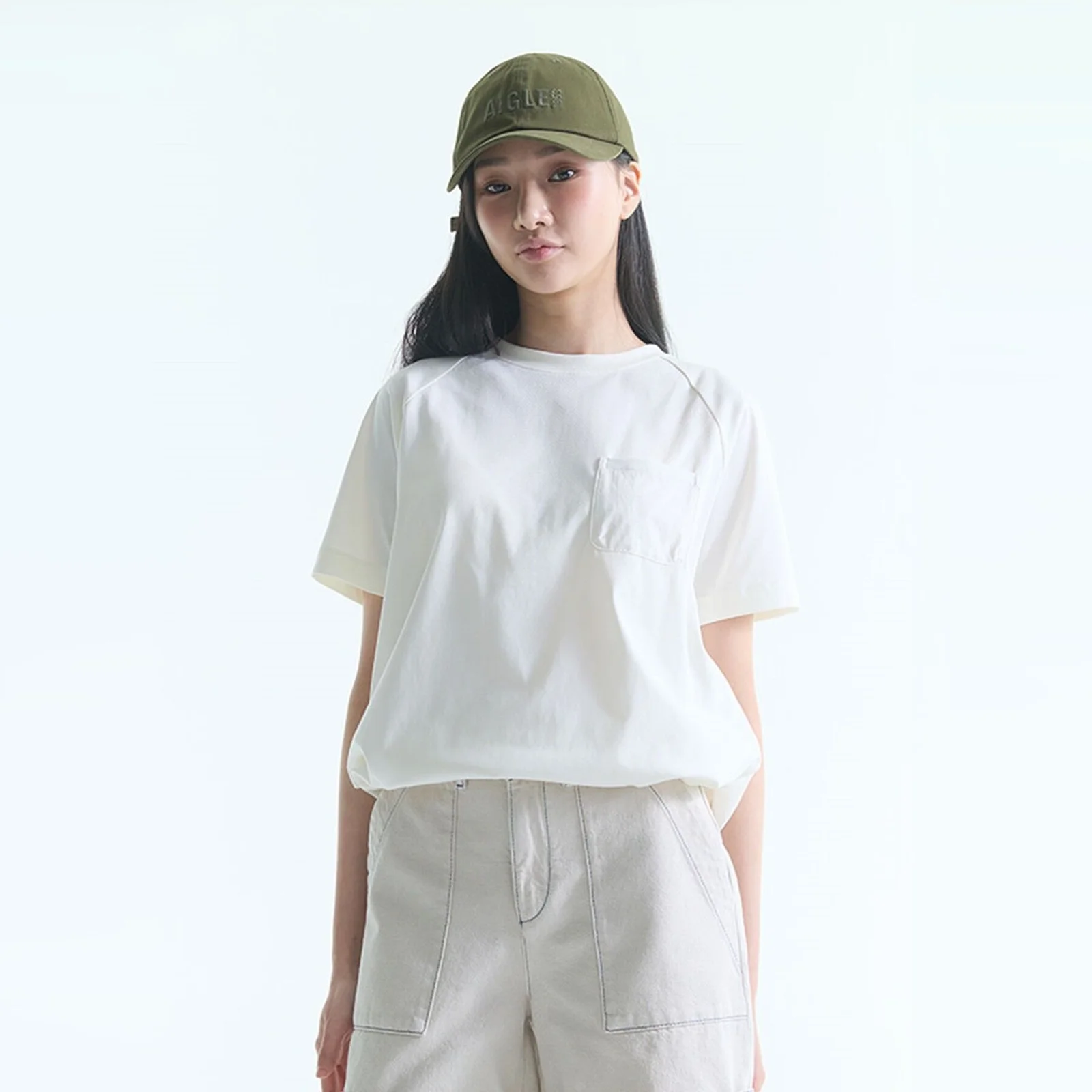 女裝 涼感 觸感 短袖 口袋 T恤 AAS26WTSH006LAI