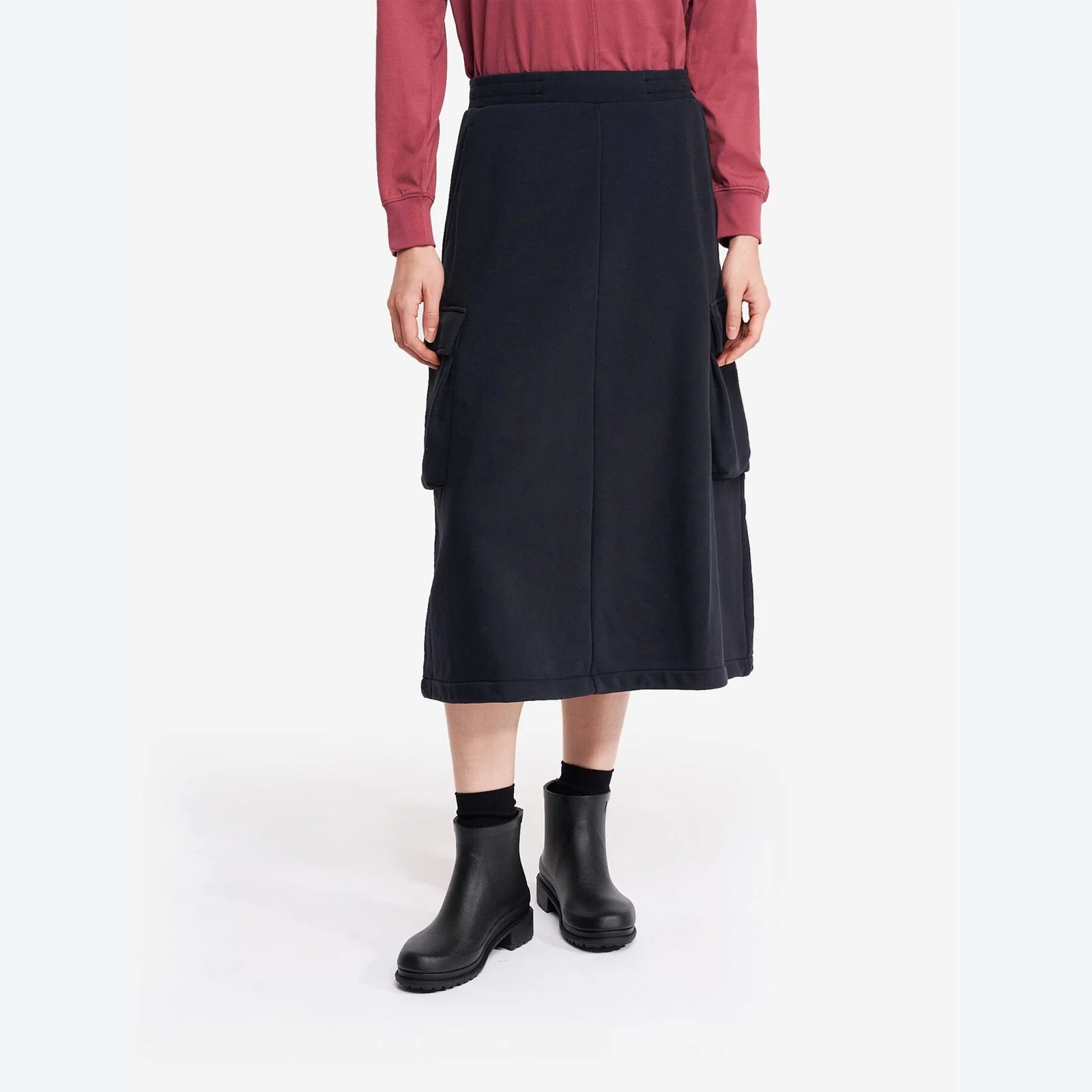 女裝 法式 毛圈布 休閒 半身裙 AAW25WBOT011NOI