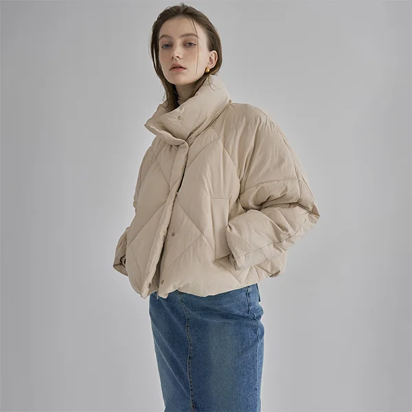 CLOUD QUILTED SHORT PADDED JUMPER (JP-519)