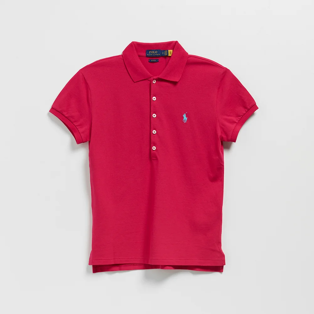 女裝 修身版型 Polo 襯衫 (PINK)