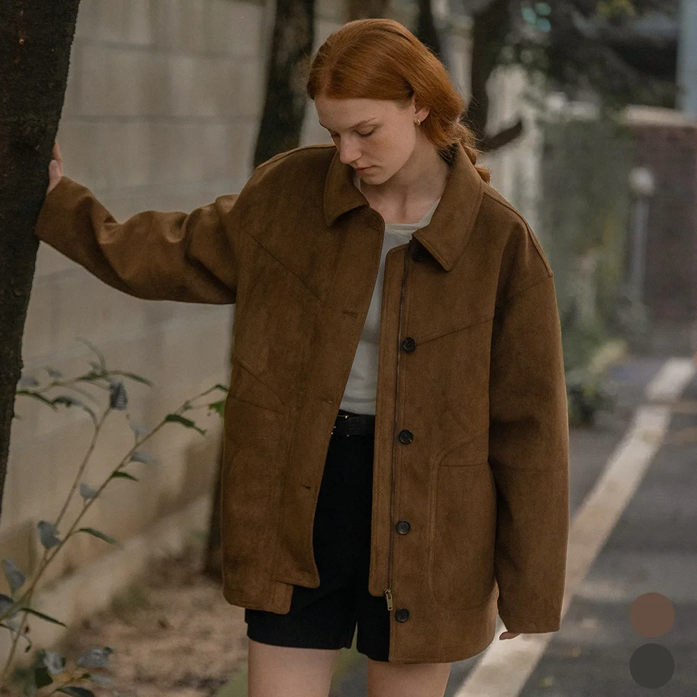 Overfit field suede jacket _