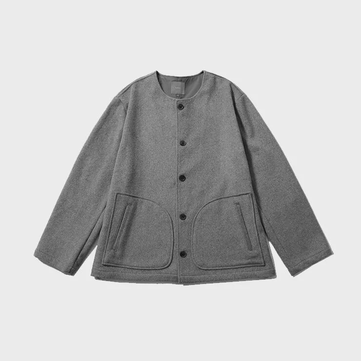 RANCH WOOL BLENDED CARDIGAN JACKET (GRAY)