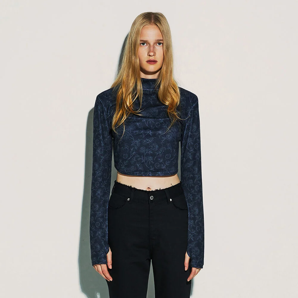 PRINTED HIGHNECK TOP