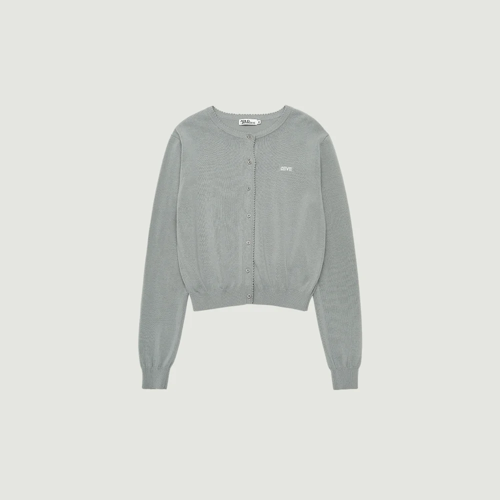 LEAF CARDIGAN (GRAY)
