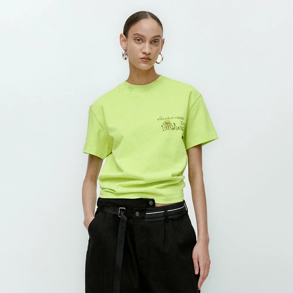 (ESSENTIAL) UNISEX SUN DANCE T-SHIRT atb1403u(LIME)
