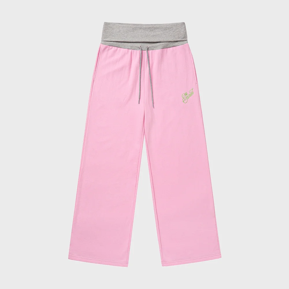 ROSE DOUBLE SWEAT PANTS IN LIGHT PINK