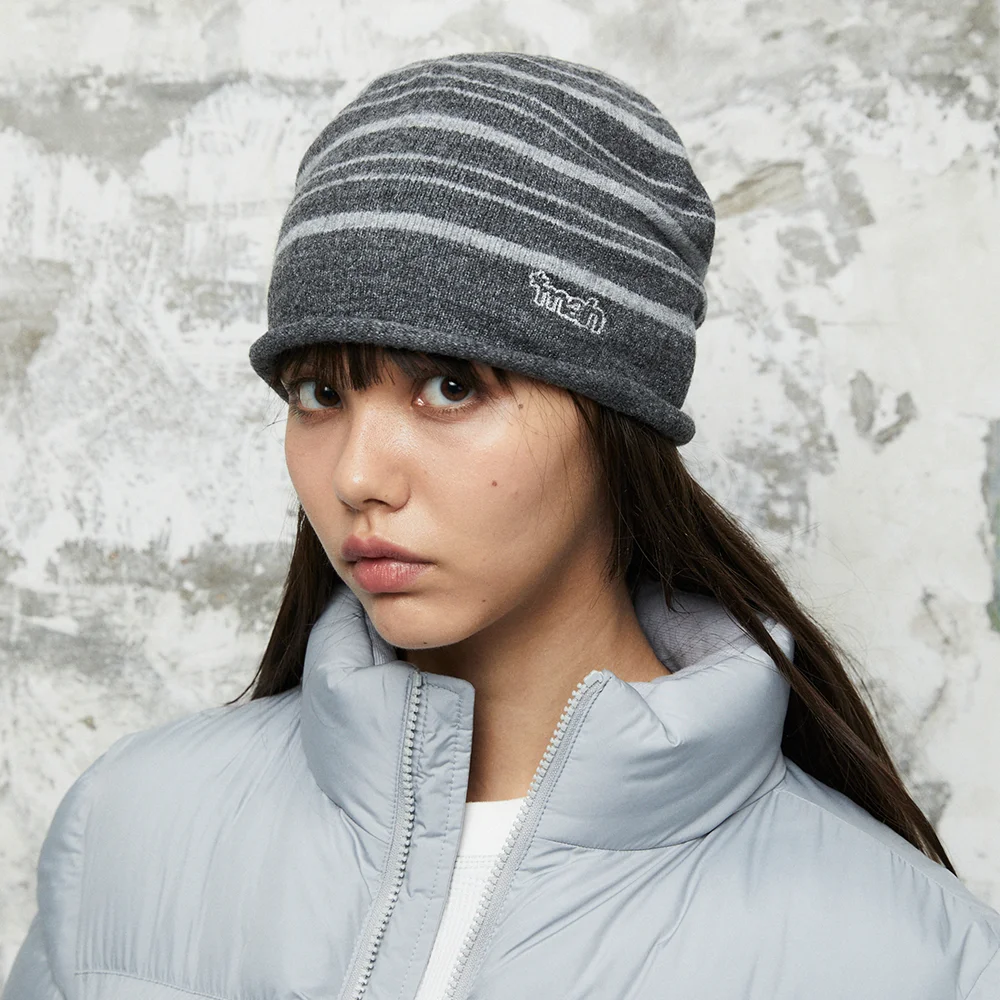 STRIPE ROLL BEANIE