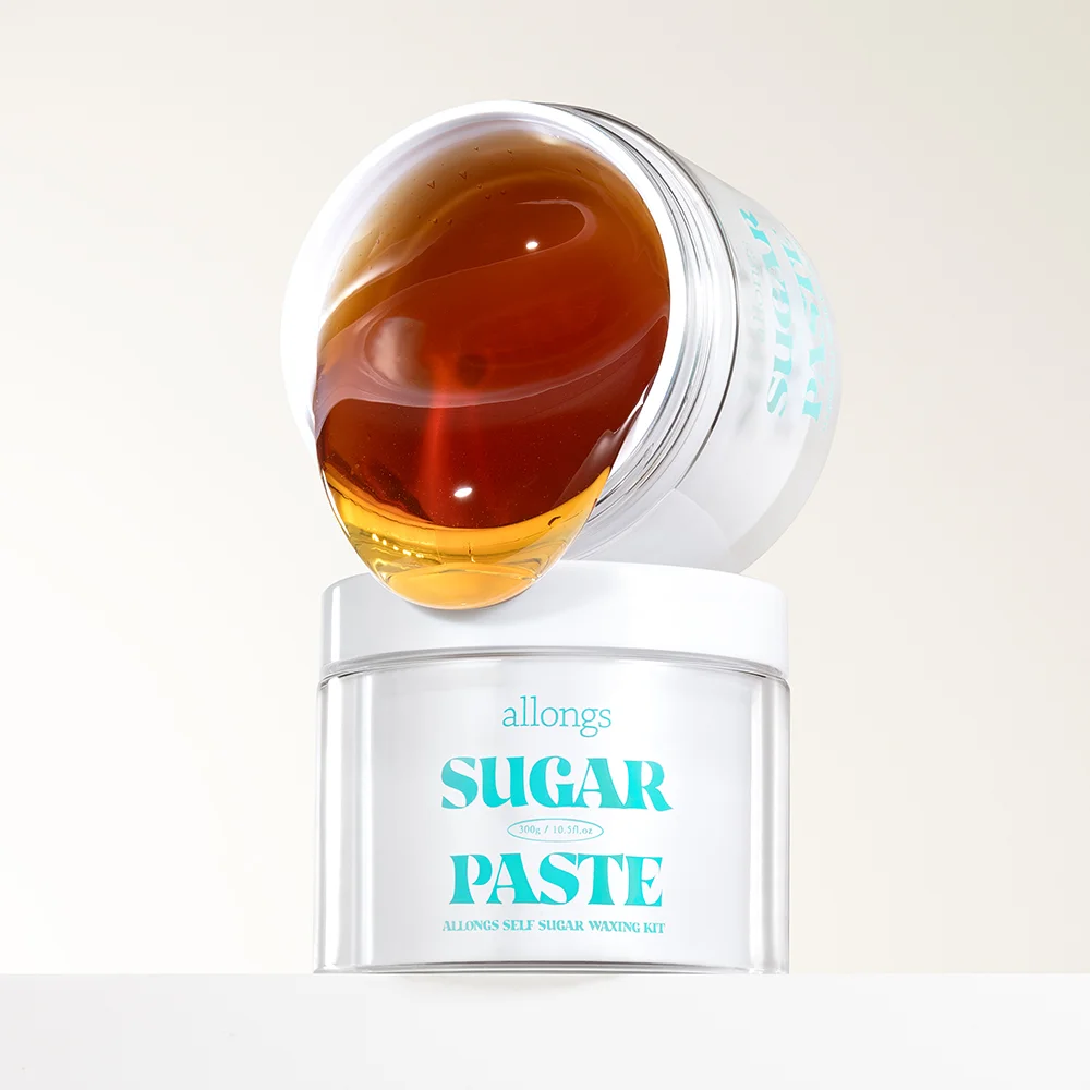 Allong 自助 Sugar 脫毛 套裝(糖蠟除毛膏 300g+脫毛 布 20張+脫毛 刮刀 1個) (ON)