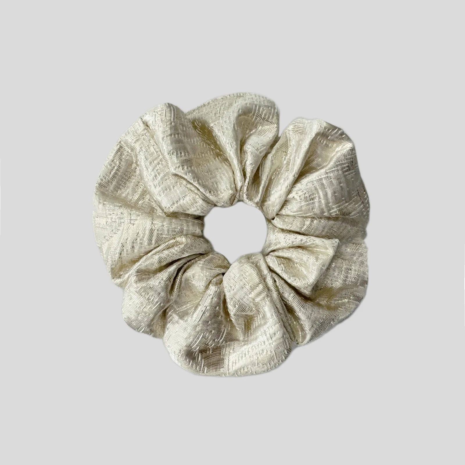 JACQUARD SCRUNCHIE (GOLD)
