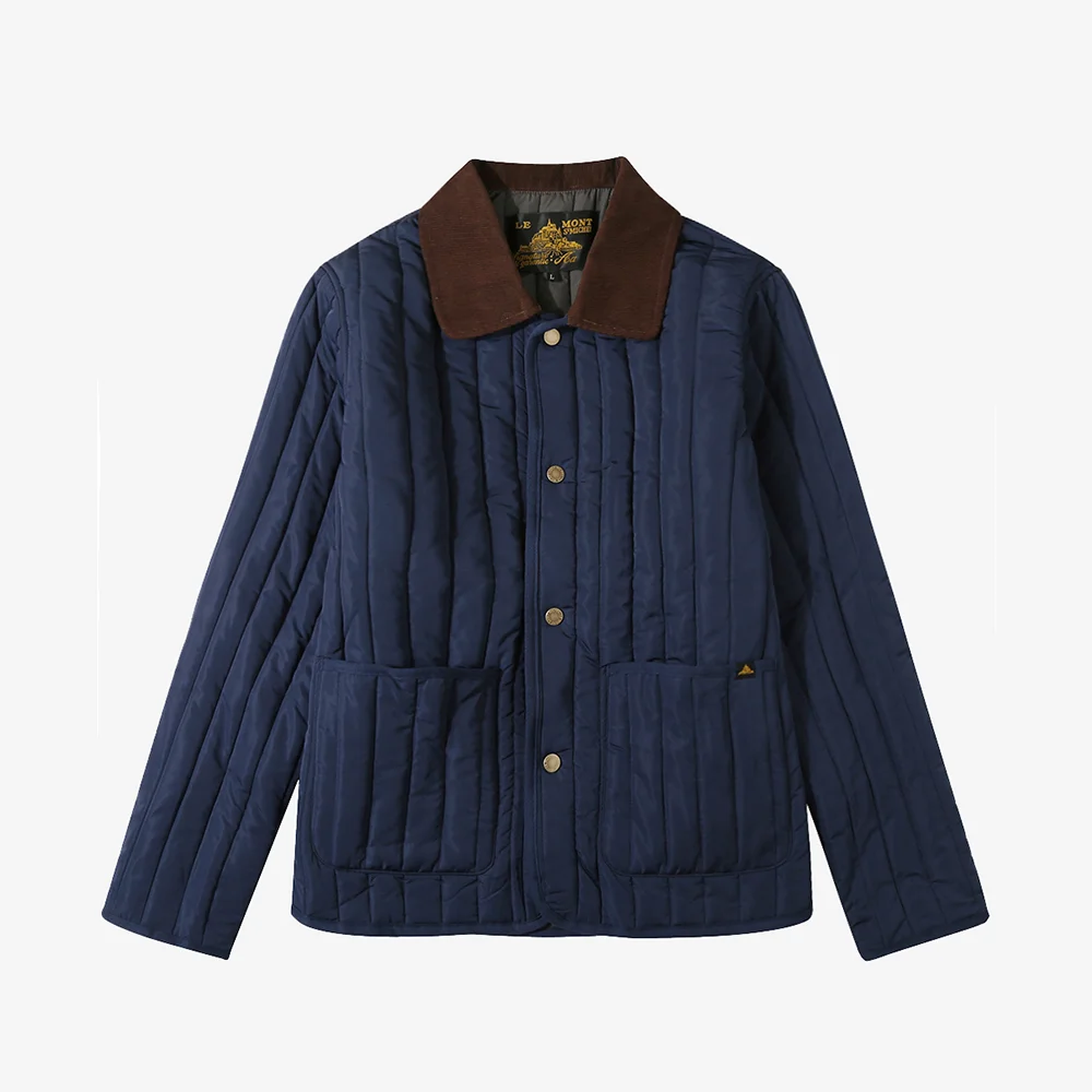 Embo jacket with corduroy collar_Navy