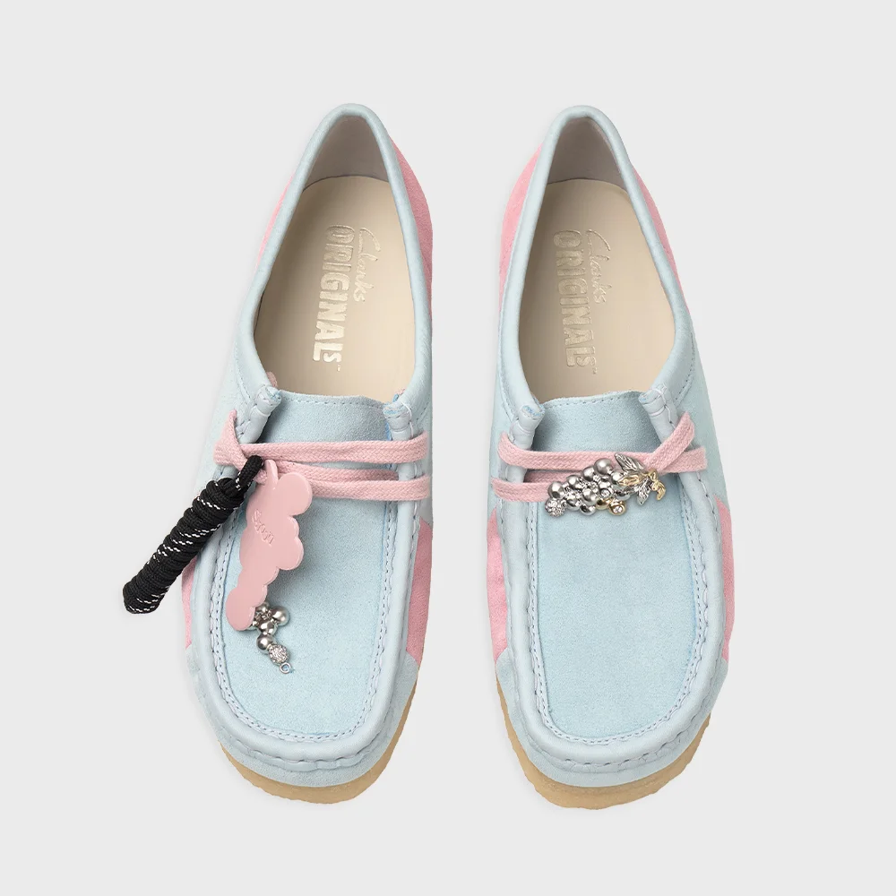 Clarks X Cus Wallabee Charm Set (Pale Blue Stripe)