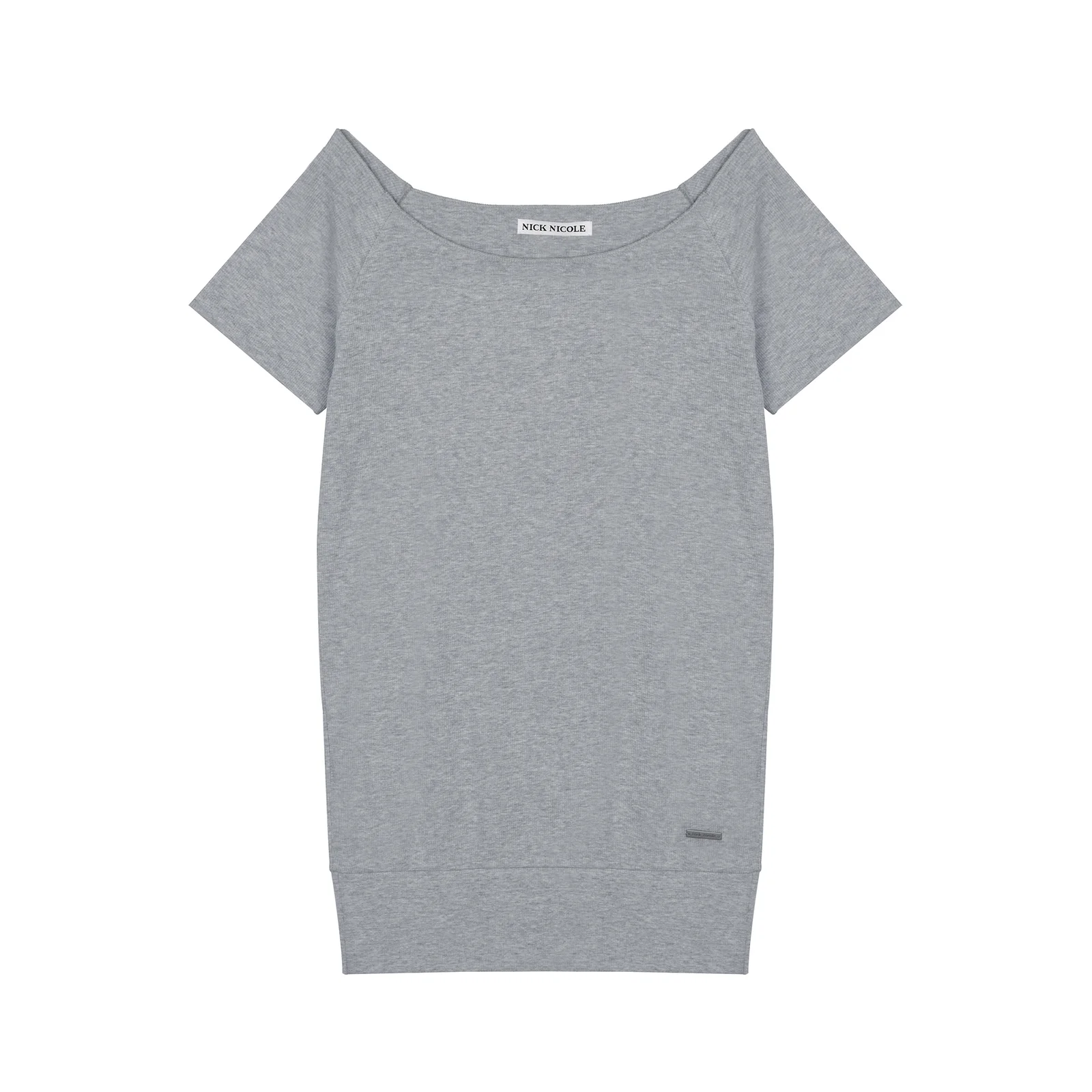 RAGLAN BOAT NECK KNIT_GRAY