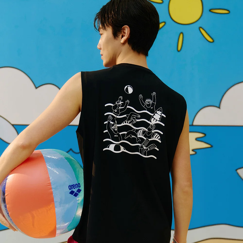 ARENA x Jeon Hwangil 中性 無袖 防曬衣 A6BC1RR94BLK