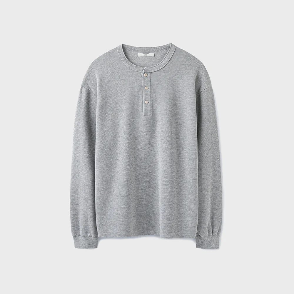 WAFFLE HENLEY L/S T-SHIRT