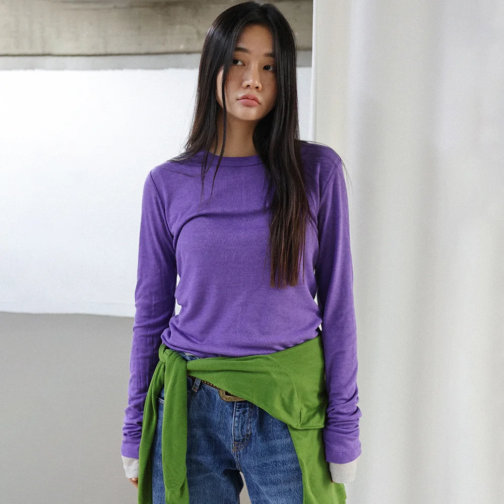 Basic Line Long Sleeves_Purple