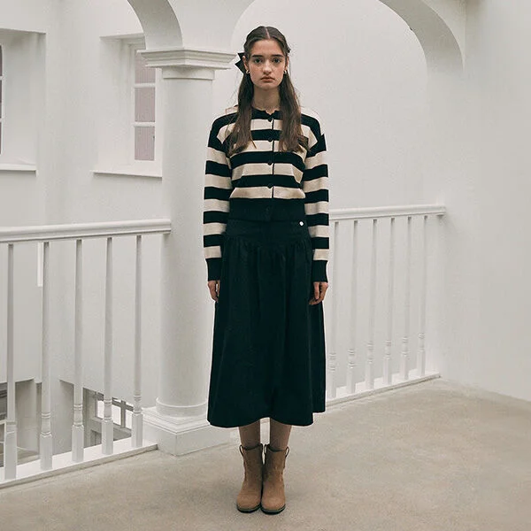 FLARE LONG SKIRT BLACK