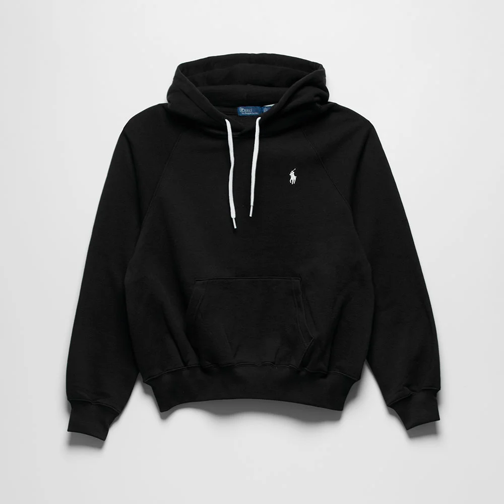 縮短版型 搖粒絨 連帽衫 (BLACK)