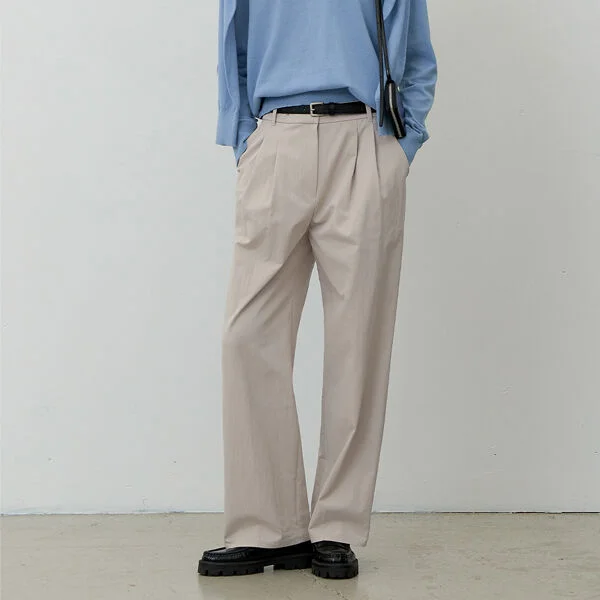 ESSENTIAL BENSON TUCK CHINO PANTS S(PT-5507)