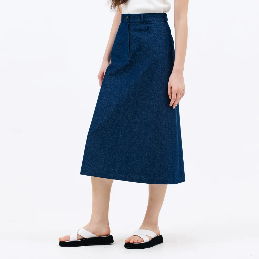 classic A line skirt_denim