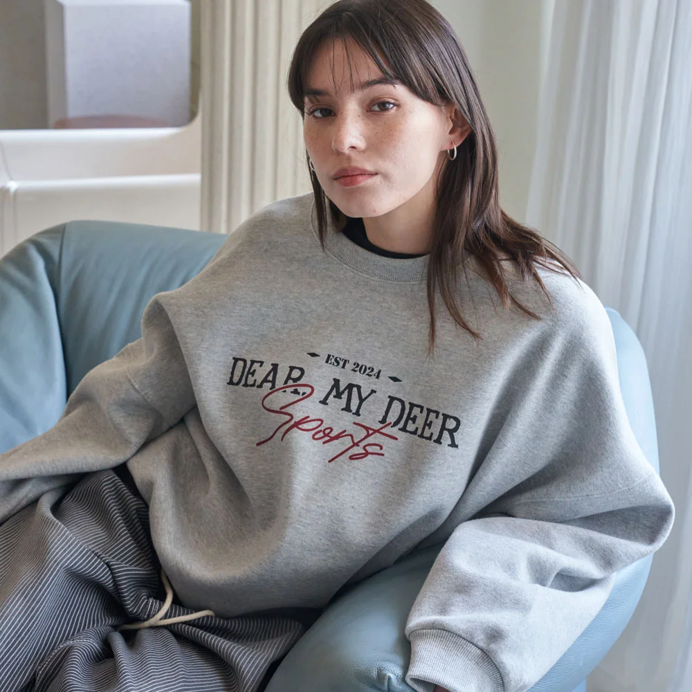 Sports Logo sweatshirt_ Grey