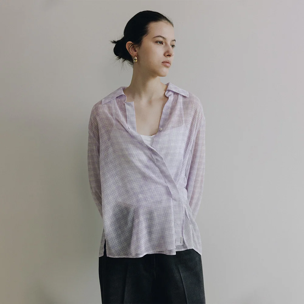 Open-collar cross oversized Shirt SW6XB719-88