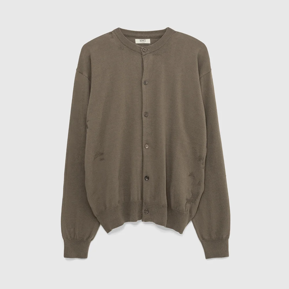 Damaged Cotton Cardigan (2 Color)