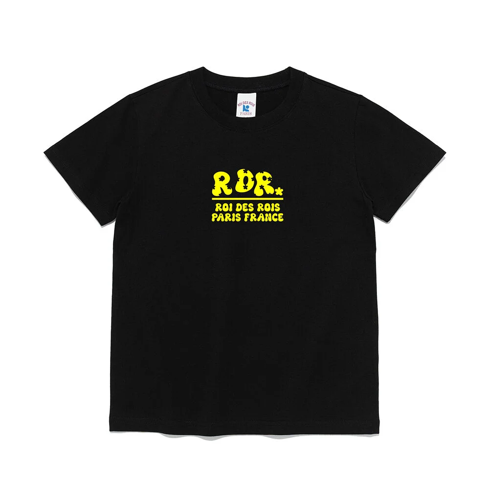 ROR 經典傳承 圖案 女裝 短袖T恤 (黑色)