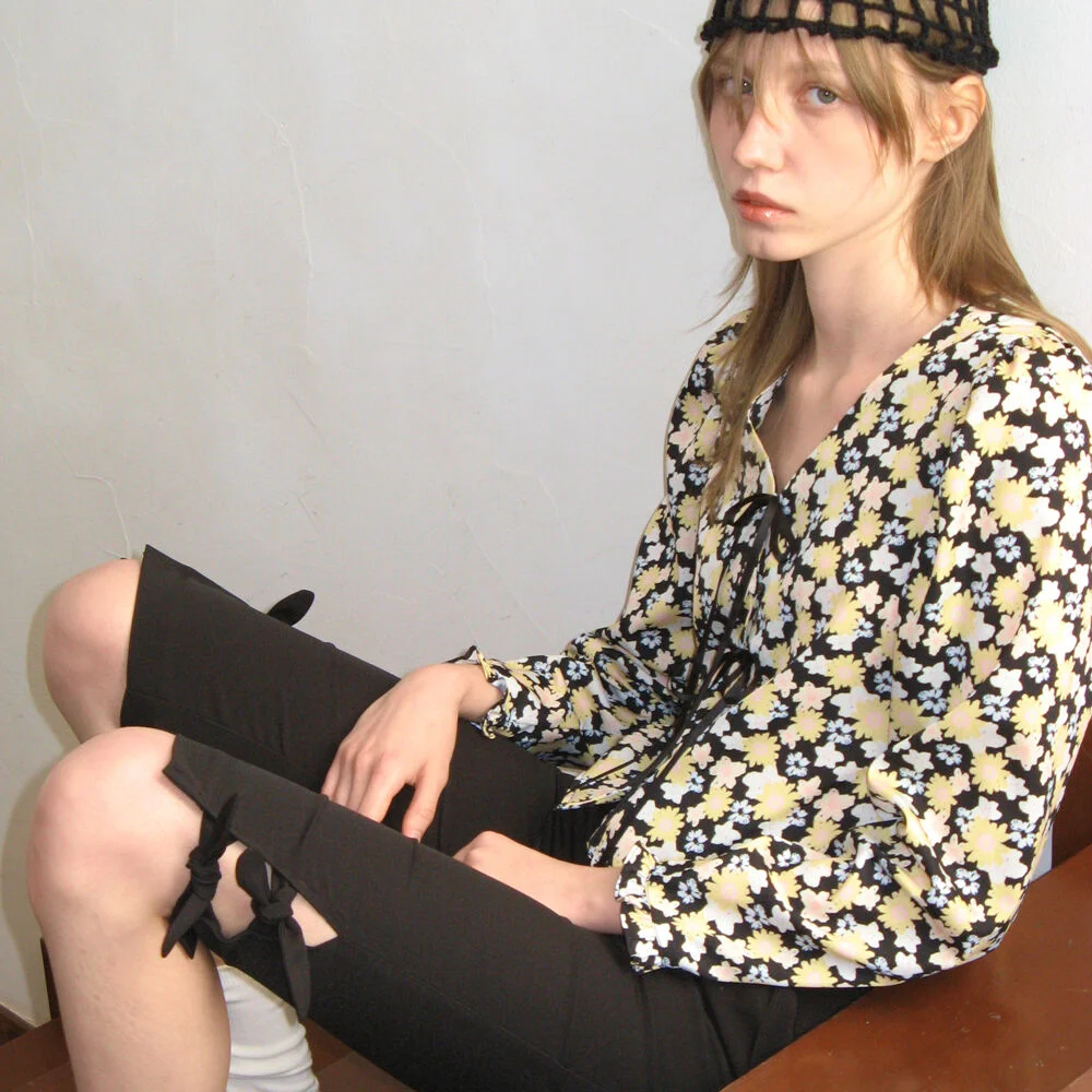 Tied Half Pants (Black)