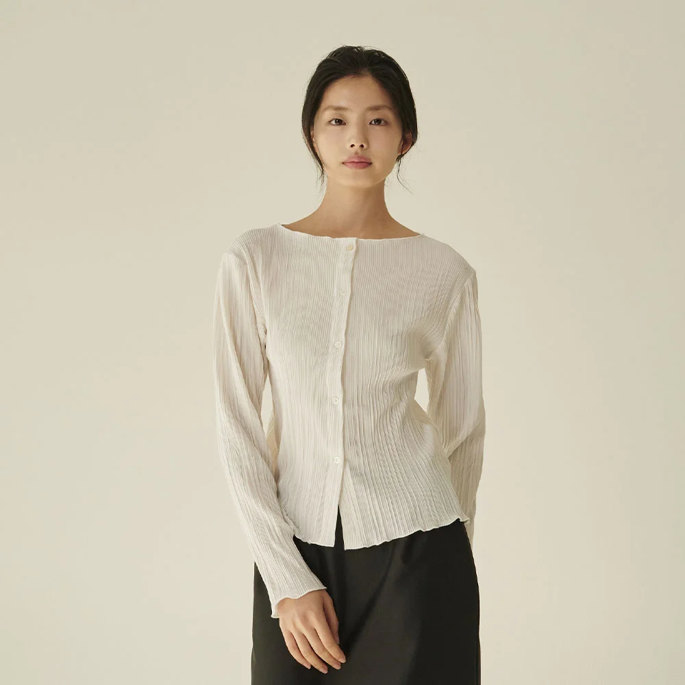 兩穿 雪紡衫 開襟外套 - 象牙色/ TwoWay Blouse Cardigan - Ivory