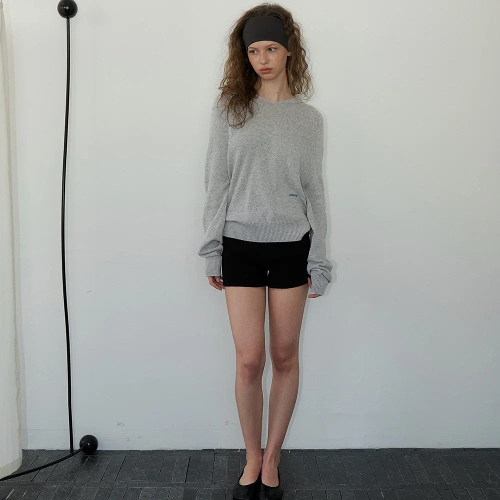 Ease knit mini shorts_black