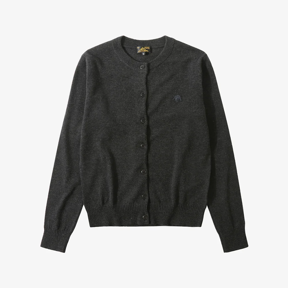 Lambs wool mutton cardigan_Dark Grey