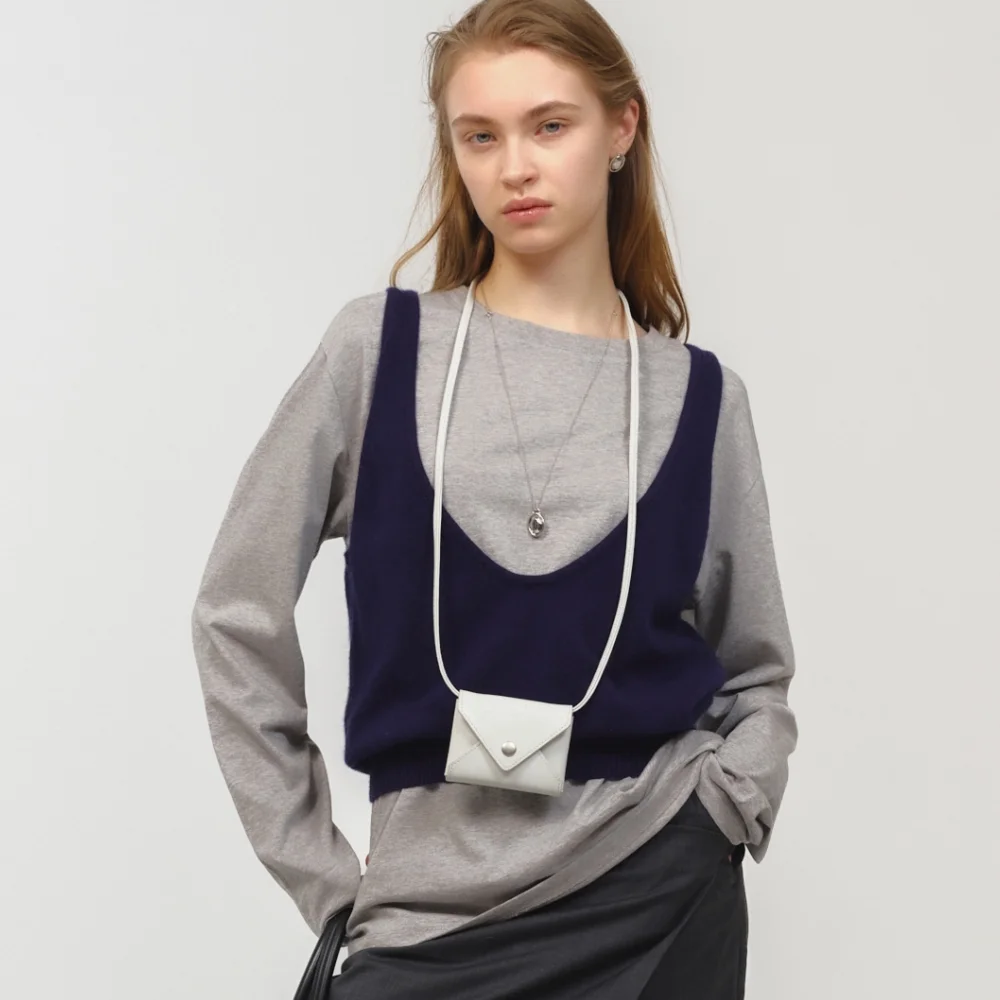 U-Neck Knit Vest / Navy