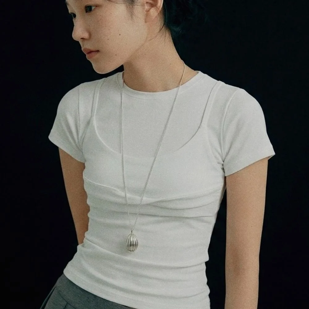 Fluted long necklace (2 color) / 凹槽紋 長 頸鏈