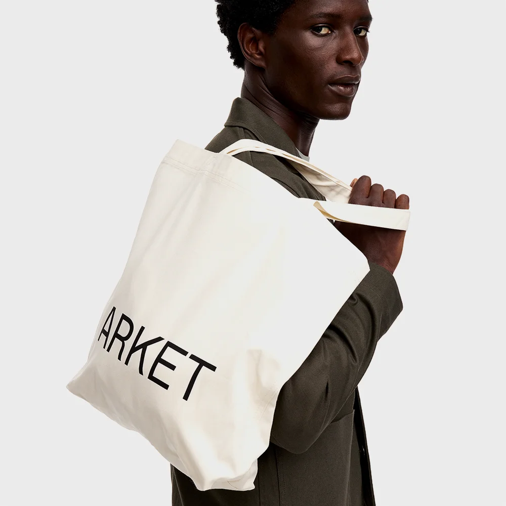 ARKET 帆布 托特袋 (1269268-001) (White Dusty Light)