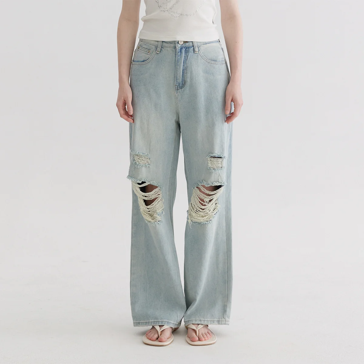 Summer Wide Relief Denim (light blue)