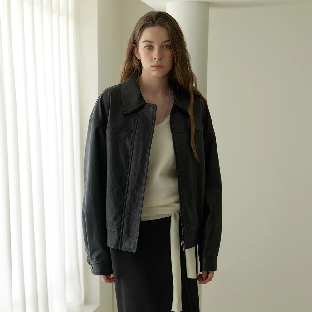 A FAUX LEATHER JUMPER_BLACK