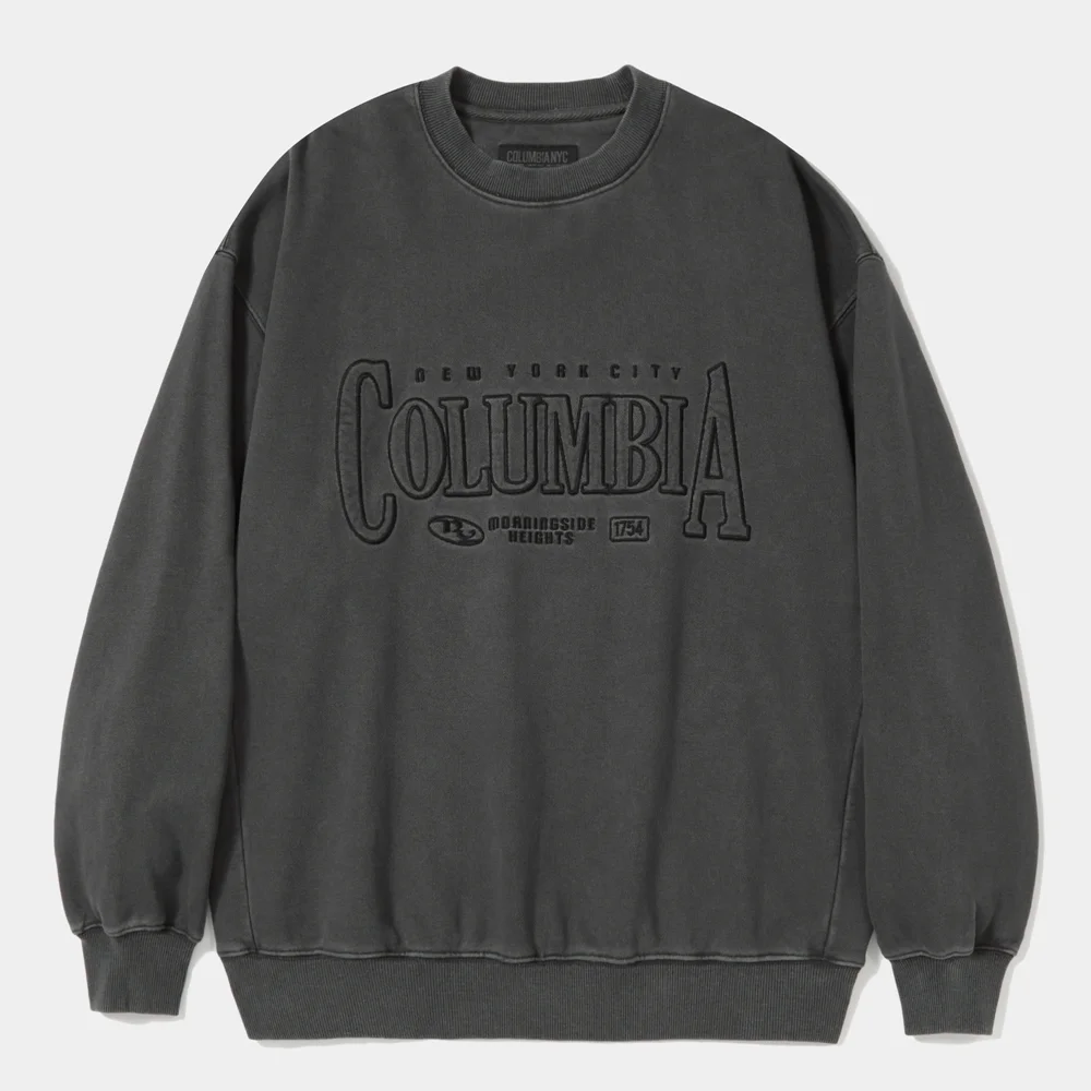 VTG DYEING HEAVY TERRY CREW NECK_CHARCOAL