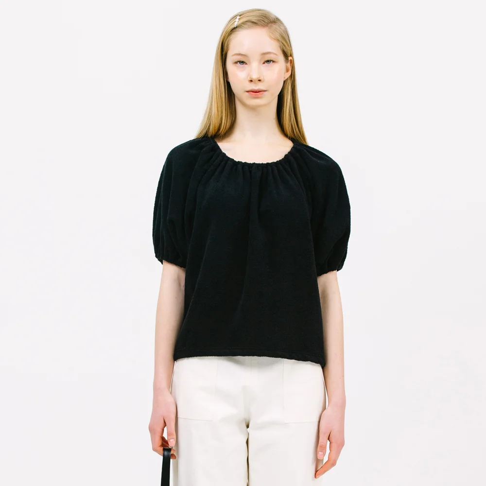 boucle string top_black