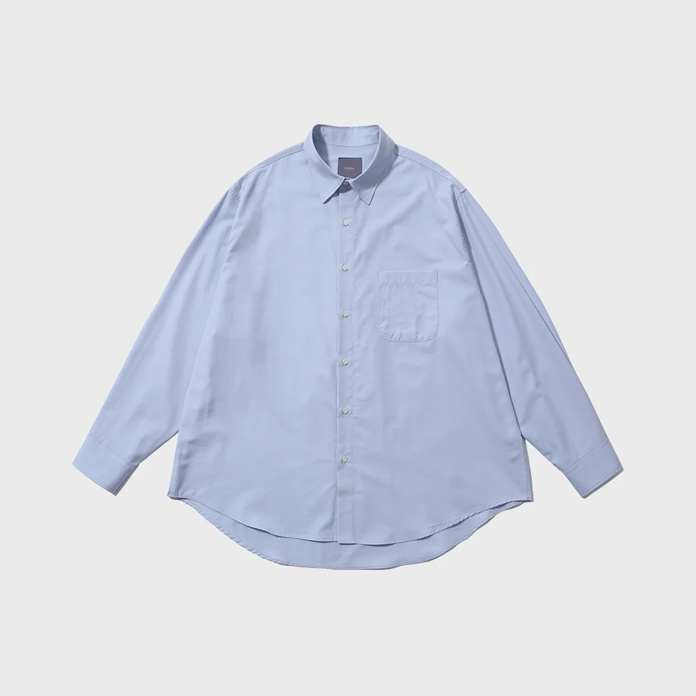 COTTON TENCEL OVER SILHOUETTE SHIRT (SKY BLUE)