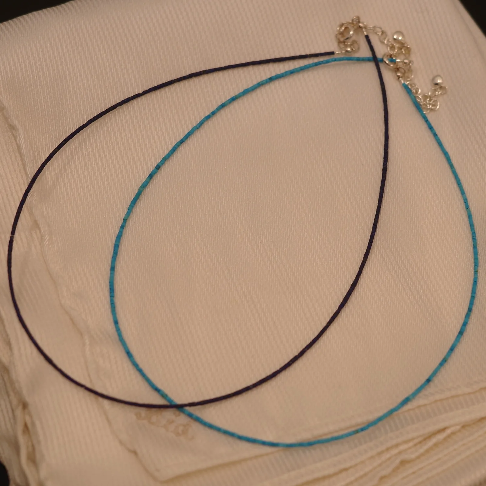 Lapis Thread Necklace