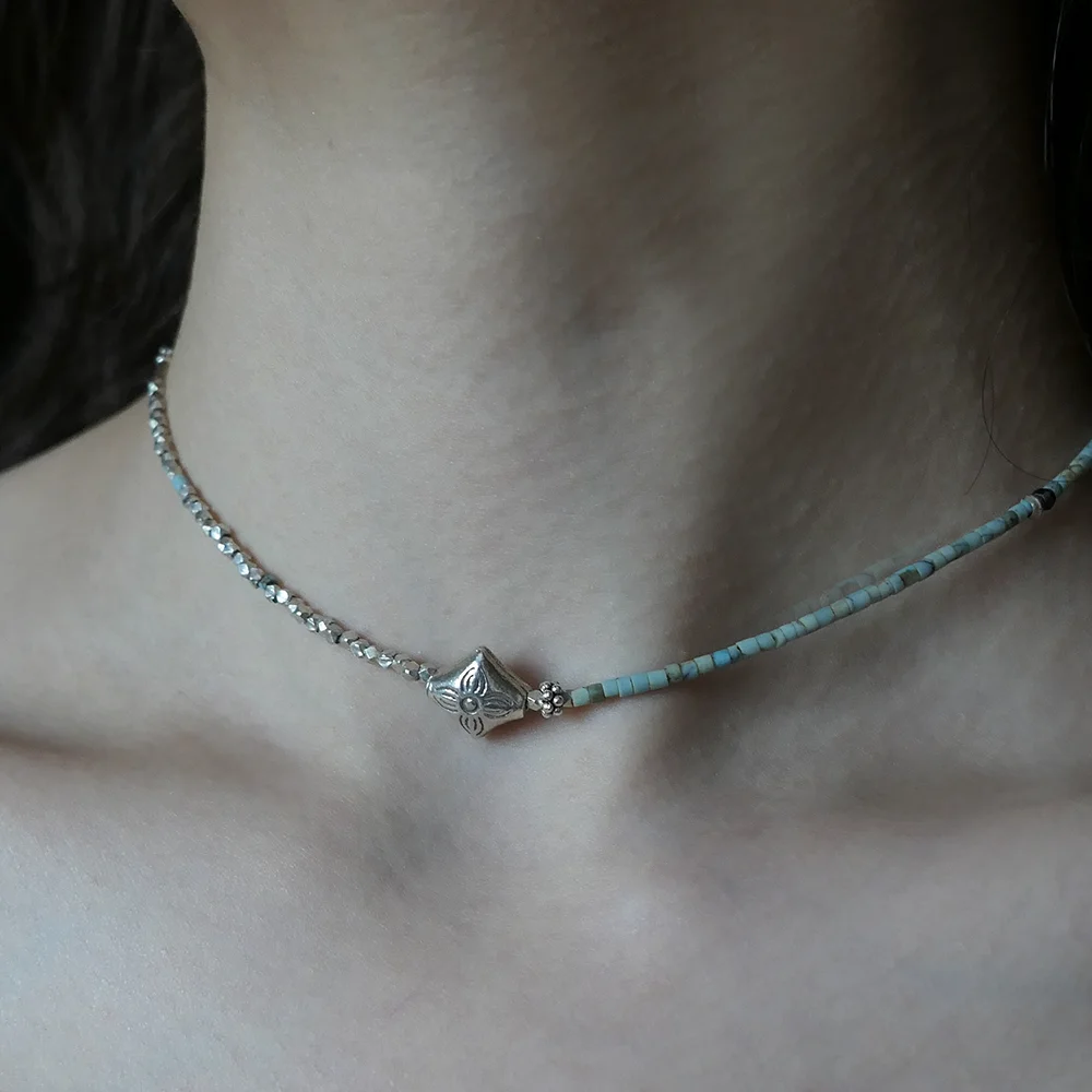 Diamond Howlite Necklace
