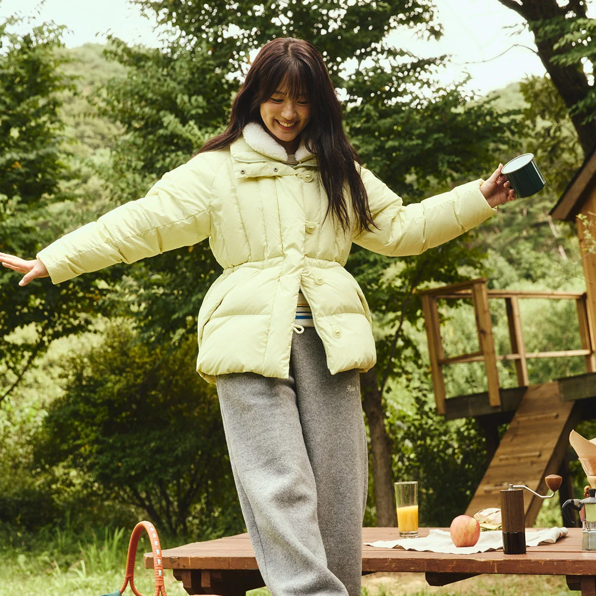 仿針織 直筒 褲子 M.GREY