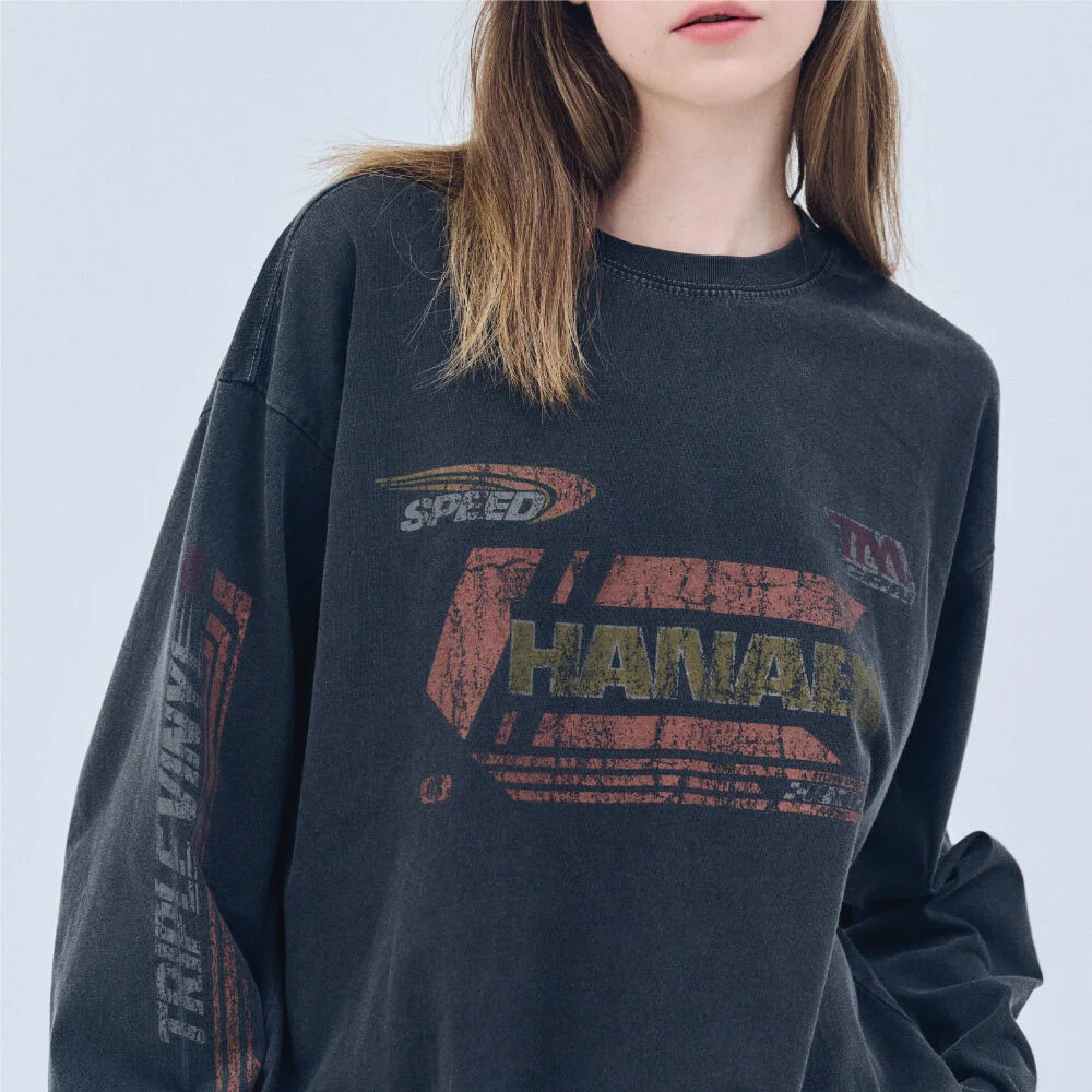 HANABI RACING Pigment 長袖 煙燻黑