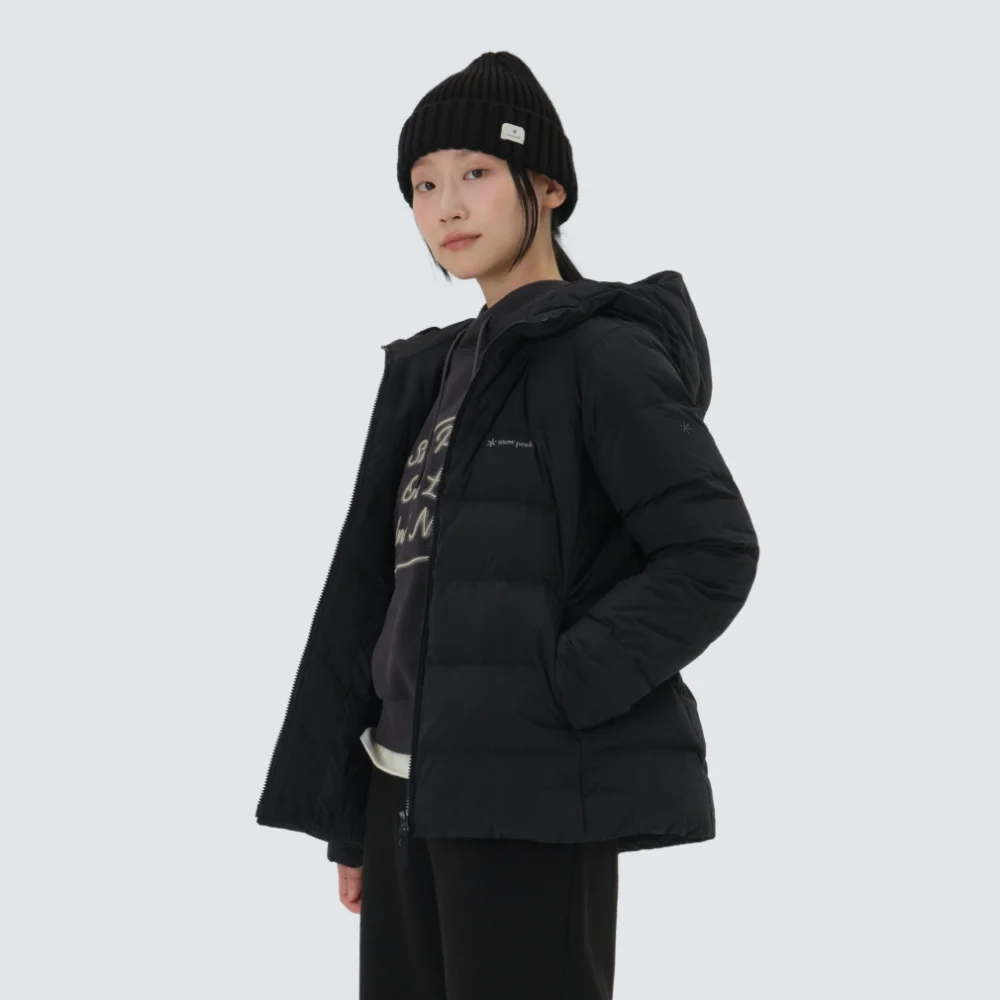 Land Air 女裝 連帽衫 中長款 Down 外套 Black (S25WWGDJ69)