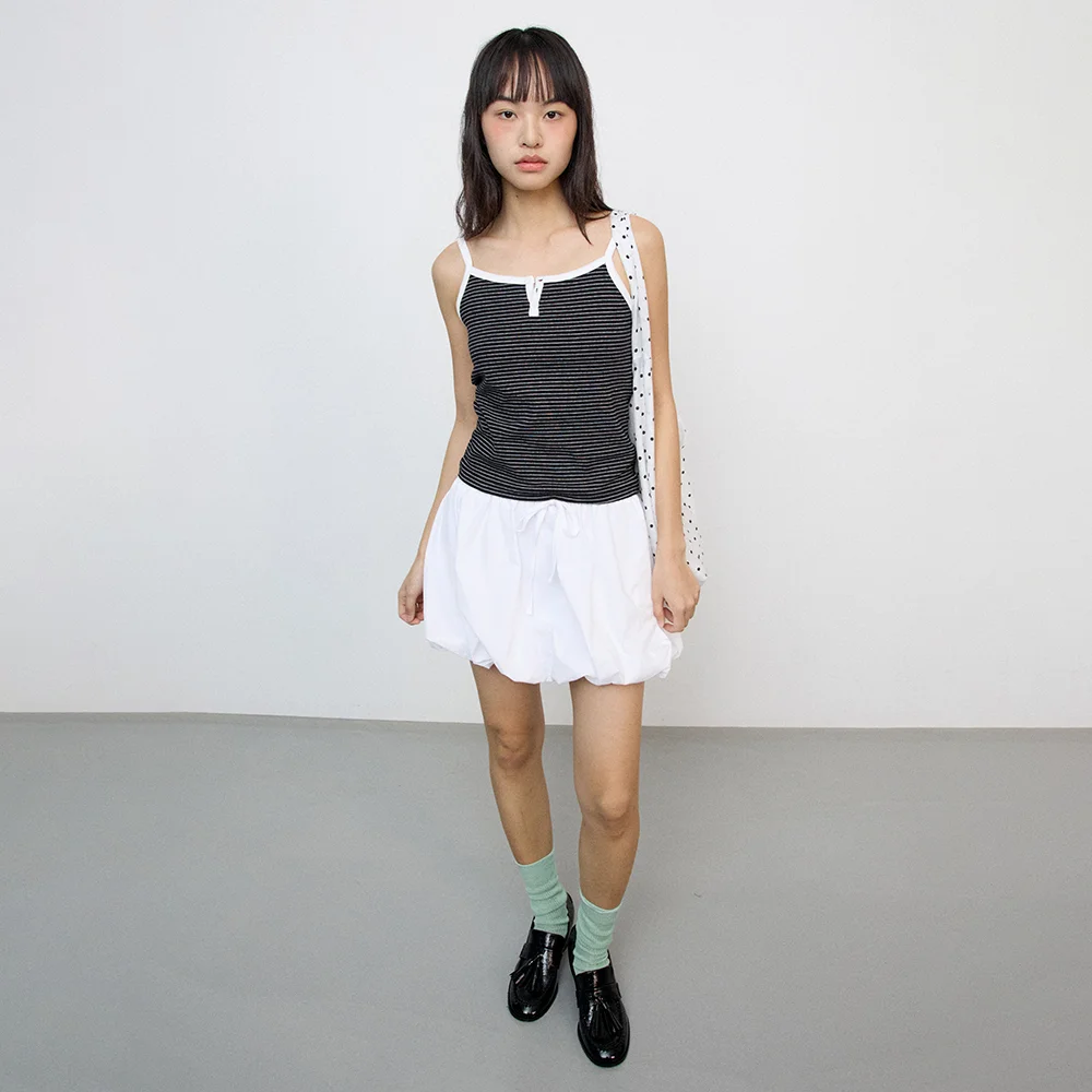 Stripe open top_black