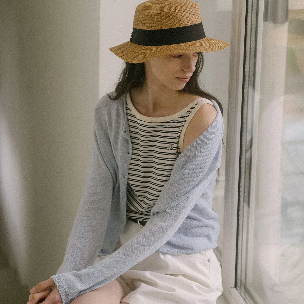 Stripe sleeveless top TISU03TS12_Navy