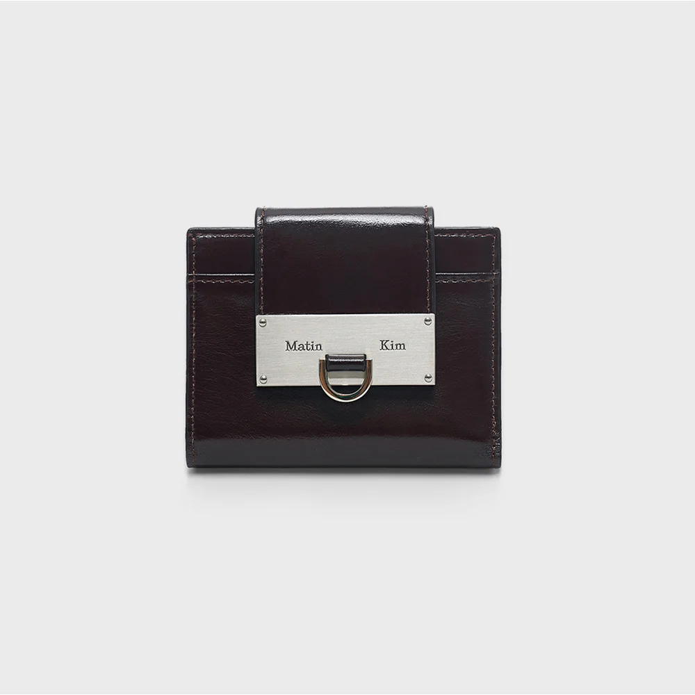 MATIN ARCH RING FLAP WALLET IN DARK BROWN
