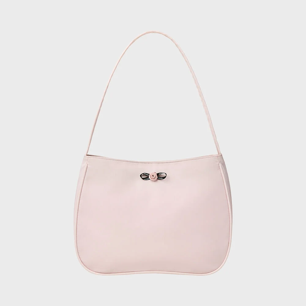 MINI CORSAGE APPLIQUE SHOULDER BAG-PINK