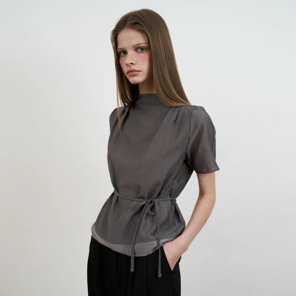 Drape Strap Blouse